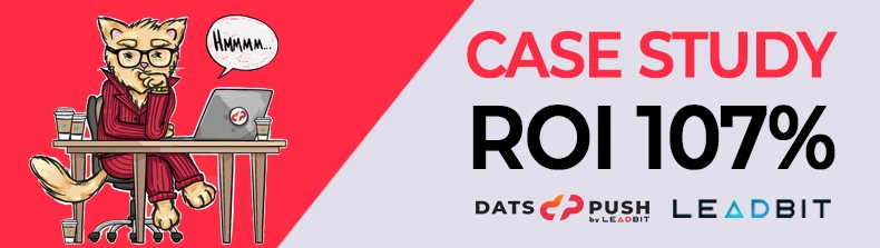 DatsPush + Leadbit + Italy = ROI 107%