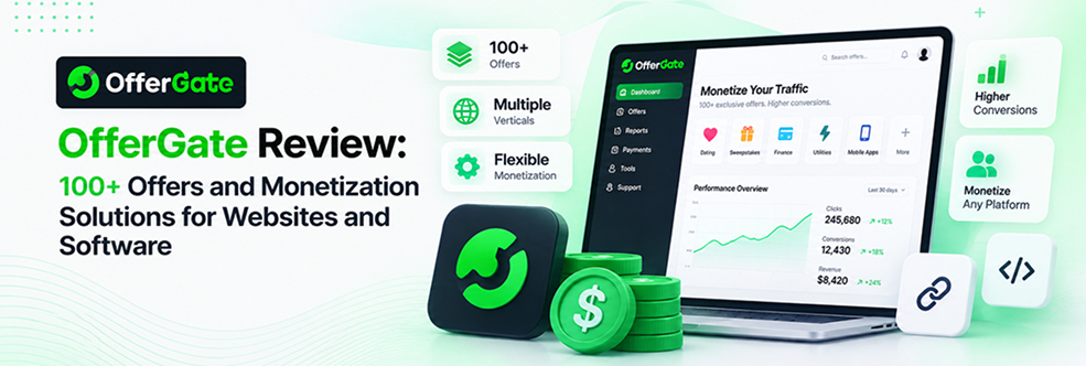 OfferGate Review: 100+ Offers and Monetization Solutions for Websites and Software