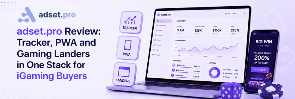 adset.pro Review: Tracker, PWA and Gaming Landers in One Stack for iGaming Buyers